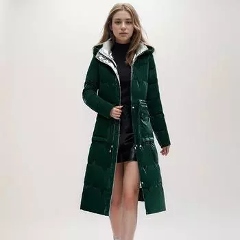 Модная глянцевая несмываемая одежда для ремонта талии, женская зимняя одежда, новые утолщенные теплые средние и длинные стили M