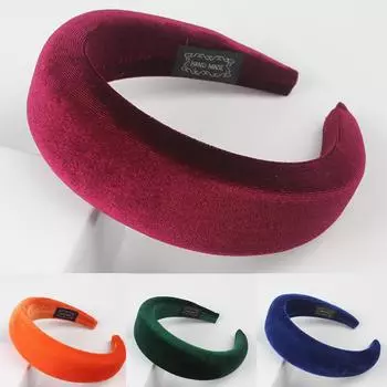 Модная губка, однотонная повязка для волос, женская обруч для волос, милая повязка для волос для девочек красный
