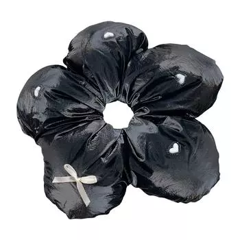 Модная хлебная повязка для волос с бантом, очаровательная цветочная хлебная повязка для волос с бантом, мягкая и удобная резинка для волос, шарм чёрный