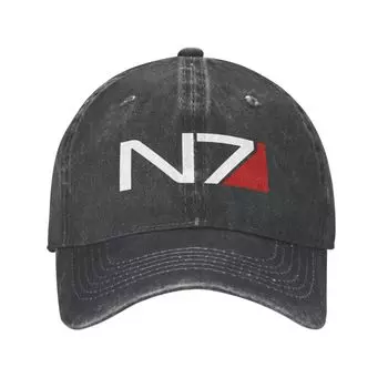 Модная хлопковая бейсболка для видеоигр Mass Effect N7, женская бейсболка унисекс, регулируемая на заказ унисекс, шляпа для папы, хип-хоп Adult Baseball Cap