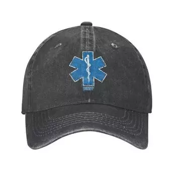 Модная хлопковая бейсболка унисекс Emt Star Of Life для взрослых, фельдшера, скорой помощи, регулируемая шляпа для папы, женская унисекс, хип-хоп Adult Baseball Cap