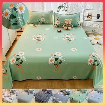 Модная хлопковая простыня с принтом, покрывало, благоприятное для кожи, моющееся одеяло, покрывало, наматрасник (Нет наволочки) 120x210cm Only a sheet