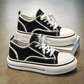 Модная холщовая дышащая обувь для пар на толстой подошве, увеличивающая рост, для ежедневного отдыха, для спорта, мужская обувь 35