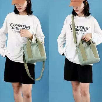 Модная холщовая сумка большой вместимости для ежедневных поездок на работу, ручная многоцелевая сумка через плечо One Size чёрный