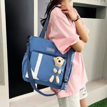 Модная холщовая сумка для школьников, большая вместимость, универсальная простая сумка через плечо для отдыха и путешествий, сумка-мессенджер красный