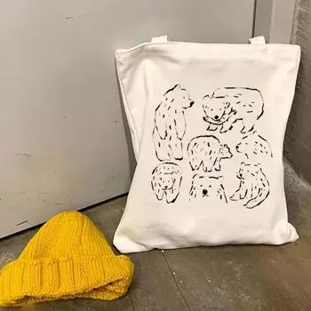 Модная холщовая сумка в стиле ретро с мультяшным принтом, повседневная сумка для покупок большой вместимости, женская складная сумка на плечо Kawaii, большая сумка в стиле панк. 24*26cm