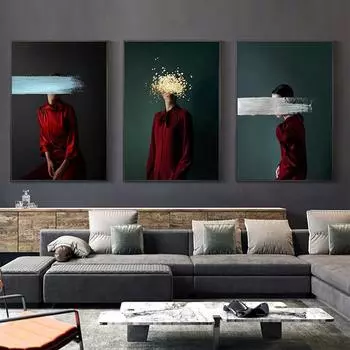 Модная художественная картина на холсте, рисунок, фреска, красота, печать, украшение для гостиной, дома, безрамная картина на холсте 21x30cm No Framed