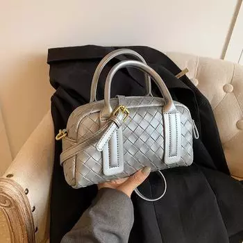 Модная и элегантная женская маленькая сумочка из искусственной кожи, однотонная сумка-мессенджер, брендовая дизайнерская маленькая сумочка-кошелек для женщин