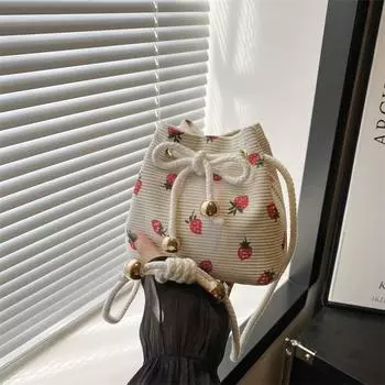 Модная и иностранная сумка через плечо, ретро и модная сумка для поездок на работу, женская летняя новинка 2024 года повседневная простая сумка-ведро