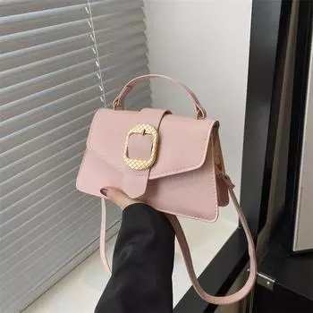 Модная и иностранная сумка-мессенджер, ретро-сумка для поездок на работу, маленькая квадратная сумка 2024 года, новая повседневная сумка через плечо, персонализированная простая сумка чёрный