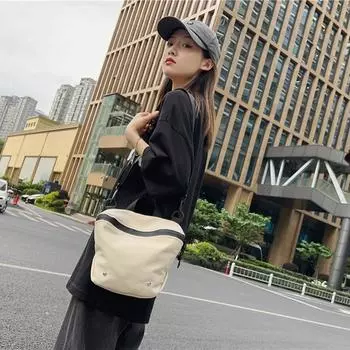 Модная и крутая рабочая одежда, легкая маленькая сумка через плечо, универсальная для женщин и мужчин, однотонная, простая и вместительная, на одно плечо.
