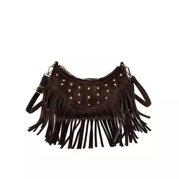 Модная и Легкая Сумка с Бахромой Трендовый и Нишевый Дизайн Ретро Сумка-седло Одноплечевая Сумка Кроссбоди