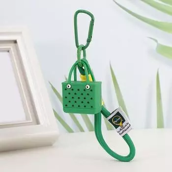 Модная и милая имитация пляжной сумки для дам, однотонный брелок-подвеска