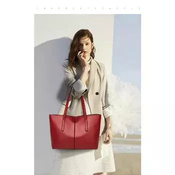 Модная и минималистичная женская сумка. Универсальная сумка через плечо на одно плечо. Женская сумка большой вместимости. one size бордовый