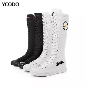 Модная и парусиновая обувь для отдыха для женщин, студенты могут носить Four Seasons 43 белый