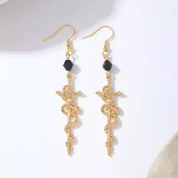 Модная и персонализированная подвеска в виде змеиного меча победы для женщин золотой