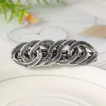 Модная и персонализированная ретро панк заколка для волос женская металлическая геометрическая цветы листья пружинная заколка универсальные аксессуары для волос