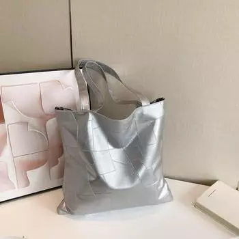 Модная и персонализированная сумка-тоут через плечо, большая вместимость, повседневная однотонная модная сумка для женщин, новая сумка на одно плечо для поездок на работу