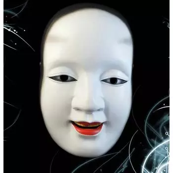 Модная и популярная маска для танца на Хэллоуин в японском стиле Но, маска Сондзиро Хання, коллекционное издание, маска Но из смолы WHITE белый