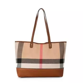 Модная и повседневная женская сумка из натуральной кожи большой вместимости, новая модная высококачественная клетчатая сумка-тоут из ткани Plus Bag Tote для женщин