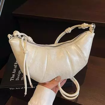 Модная и простая сумка-рог, универсальная модная сумка на одно плечо для поездок на работу чёрный