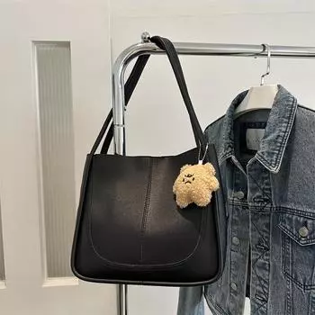 Модная и стильная сумка большой вместимости для женщин, новая однотонная однотонная ретро-сумка-тоут, сумка на плечо для поездок на работу separate bag