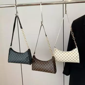 Модная и стильная сумка с ретро-принтом, новый стиль, модная простая сумка на цепочке, женская сумка через плечо, сумка через подмышку