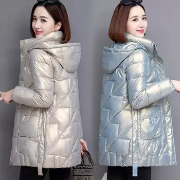Модная и теплая женская хлопковая куртка средней длины для верхней одежды для мам XL