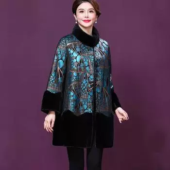 Модная и теплая женская куртка с утолщенной флисовой подкладкой и воротником из искусственного меха L