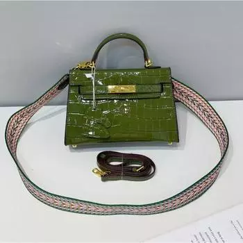 Модная и трендовая сумка на одно плечо, через плечо, ручная, универсальная, маленькая квадратная сумка с каменным узором жёлтый