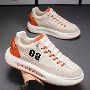 Модная и удобная мужская обувь Весна One Foot Stirrups Gump Shoes Мужская спортивная обувь для бега на толстой подошве Daddy Shoes 39