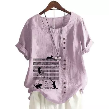 Модная и удобная женская хлопковая футболка с забавным принтом S зелёный