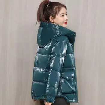 Модная и универсальная куртка на хлопковой подкладке с принтом, короткое и утолщенное пальто для женщин S