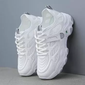 Модная и универсальная повседневная обувь, дышащая спортивная обувь, легкая и удобная обувь на толстой подошве, женская обувь 40 белый