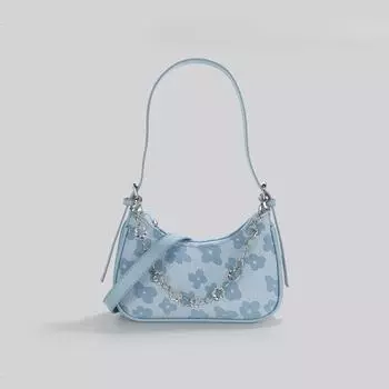 Модная и универсальная жаккардовая маленькая сумка, сумка через плечо на одно плечо, женская сумка высокого класса и нишевого дизайна чёрный