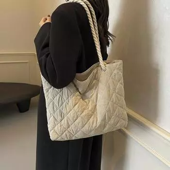 Модная и универсальная женская сумка большой вместимости, осенняя повседневная простая сумка через плечо премиум-класса