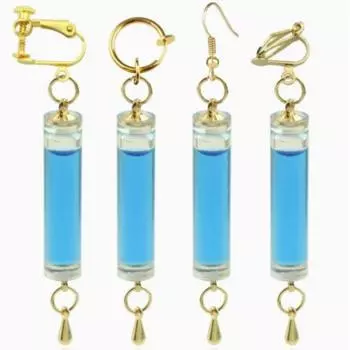 Модная игра Genshin Impact The Dottore Doctor Ear Clip Blue Drop Earrings для женщин и мужчин Earclip Jewelry как