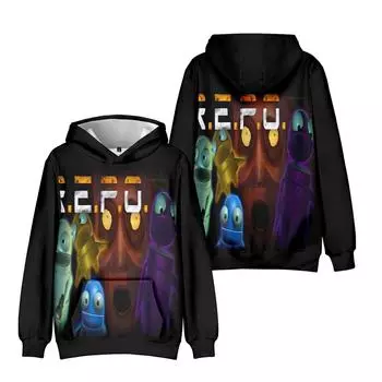 Модная игра Мужская женская толстовка с капюшоном Уличная одежда Harajuku Повседневная толстовка с капюшоном REPO с рисунком XS