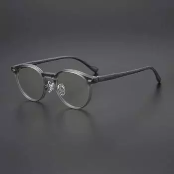 Модная имитация деревянной оправы для очков для мужчин в стиле ретро с защитой от синего света и близорукости, круглые очки для женщин, оправа для очков