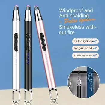 Модная импульсная перезаряжаемая дуговая зажигалка для дома и кухни, многофункциональная портативная зажигалка, доступная для оптовой продажи