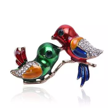 Модная индивидуальная брошь-булавка в виде мандариновой утки с капельками масла и глазурью, мандариновая утка