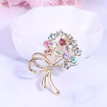 Модная индивидуальная брошь ручной работы из цветных кристаллов и листьев с ветками и листьями, брошь для женщин, аксессуары на булавке