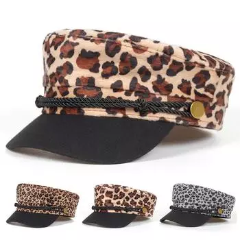 Модная индивидуальная леопардовая кепка-берет с принтом для женщин и мужчин, хлопковая темно-синяя кепка для отдыха на природе, для спорта, путешествий чёрный/коричневый