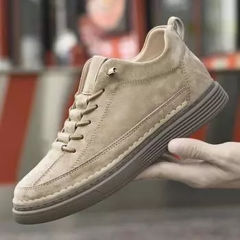 Модная итальянская обувь 2024 года из натуральной кожи, повседневная обувь, мужские туфли-оксфорды на шнуровке, кроссовки для бега на открытом воздухе, офисная деловая обувь, большой размер 37-47 37 хаки