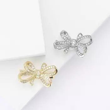 Модная изысканная брошь-бантик из медного циркония, легкая роскошная женская шаль для платья, корсаж, ювелирные изделия, булавка