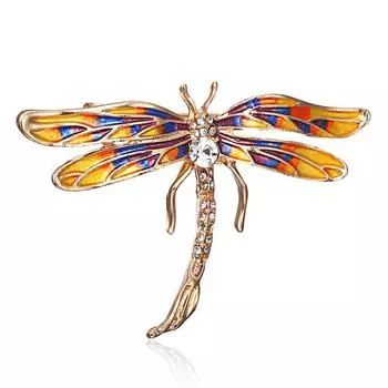 Модная Изысканная Брошь Из Сплава Личность Творческий Цвет Стрекоза Брошь Аксессуары Для Одежды