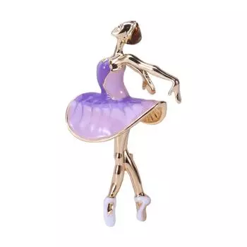 Модная изысканная гимнастика для девочек, красивая юбка с цветком, броши для балерины, значок, брошь для балерины для женщин, ювелирные изделия, подарок