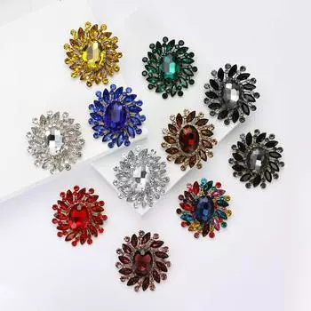 Модная изысканная ретро-брошь из сплава со стразами средней толщины из стекла, женская одежда высокого класса, корсаж, ювелирные изделия, булавка