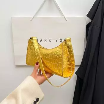 Модная изысканная сумка на плечо в стиле ретро, повседневные женские сумки-тоут, женская кожаная однотонная сумка с цепочкой, маленькие квадратные сумки под подмышками