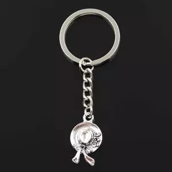 Модная кепка Ms. 16x25 мм, подвеска 30 мм, брелок для ключей, металлическая цепочка, серебристый цвет, мужской автомобильный подарок, сувенирный брелок серебряный